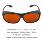 LazerKart 355 & 532nm OD4 Laser Safety Goggles For Welding - Image 5