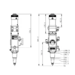 LazerKart 0-1.5KW Raytools BT210S 3D Manual Focus Fiber Laser Cutting Head - Image 5