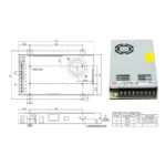 LazerKart Original Meanwell LRS-350 Switching Power Supply - Image 4