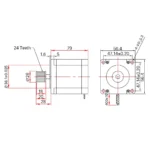 LazerKart Leadshine 573S15-L-18 3-Phase Nema23 Stepper Motor - Image 2