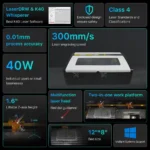 LazerKart 40W CO2 Laser Engraver Cutting Machine With 8” X 12” Working Area - Image 3